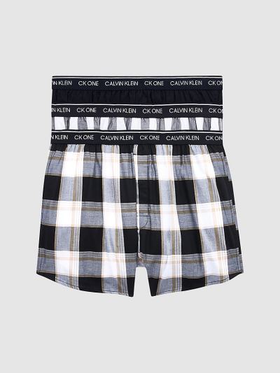 Calvin Klein Underwear HU113784 | Calvin Klein CK One Slim Fit Férfi Rövidnadrág Csíkok / Fekete